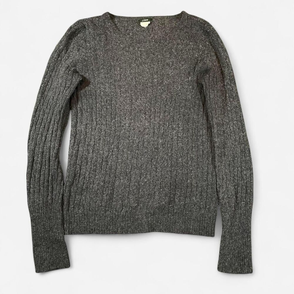 90’s vintage J.Crew Wool & Cashmere Cable Knit Sweater women's S petite